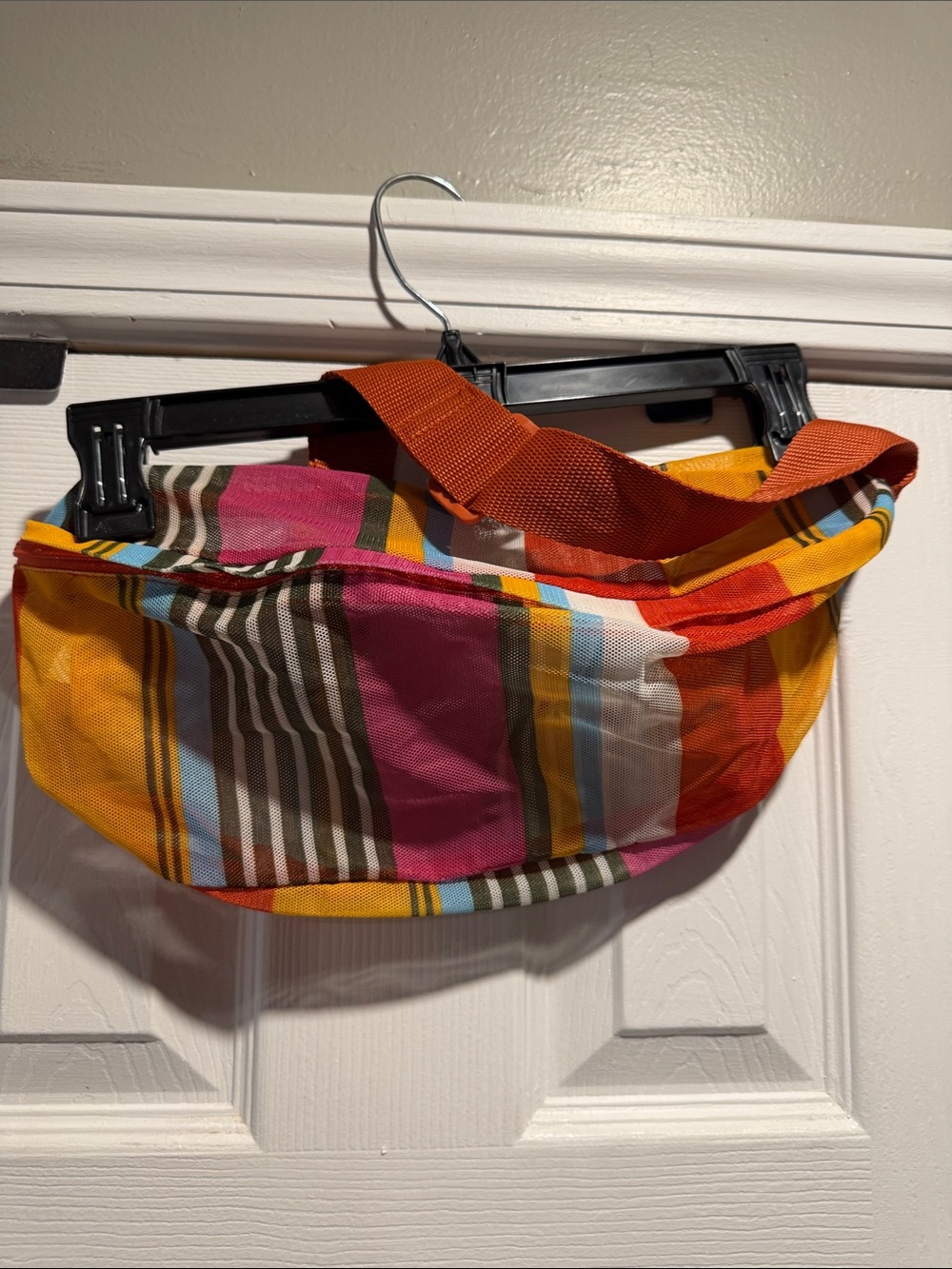 Colorful Striped Crossbody Waist Bag - Multicolor